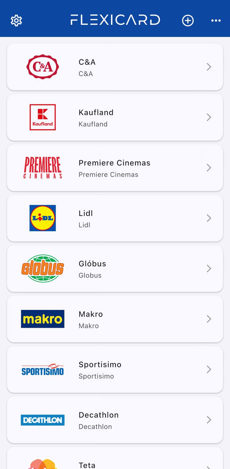 Card list in light mode